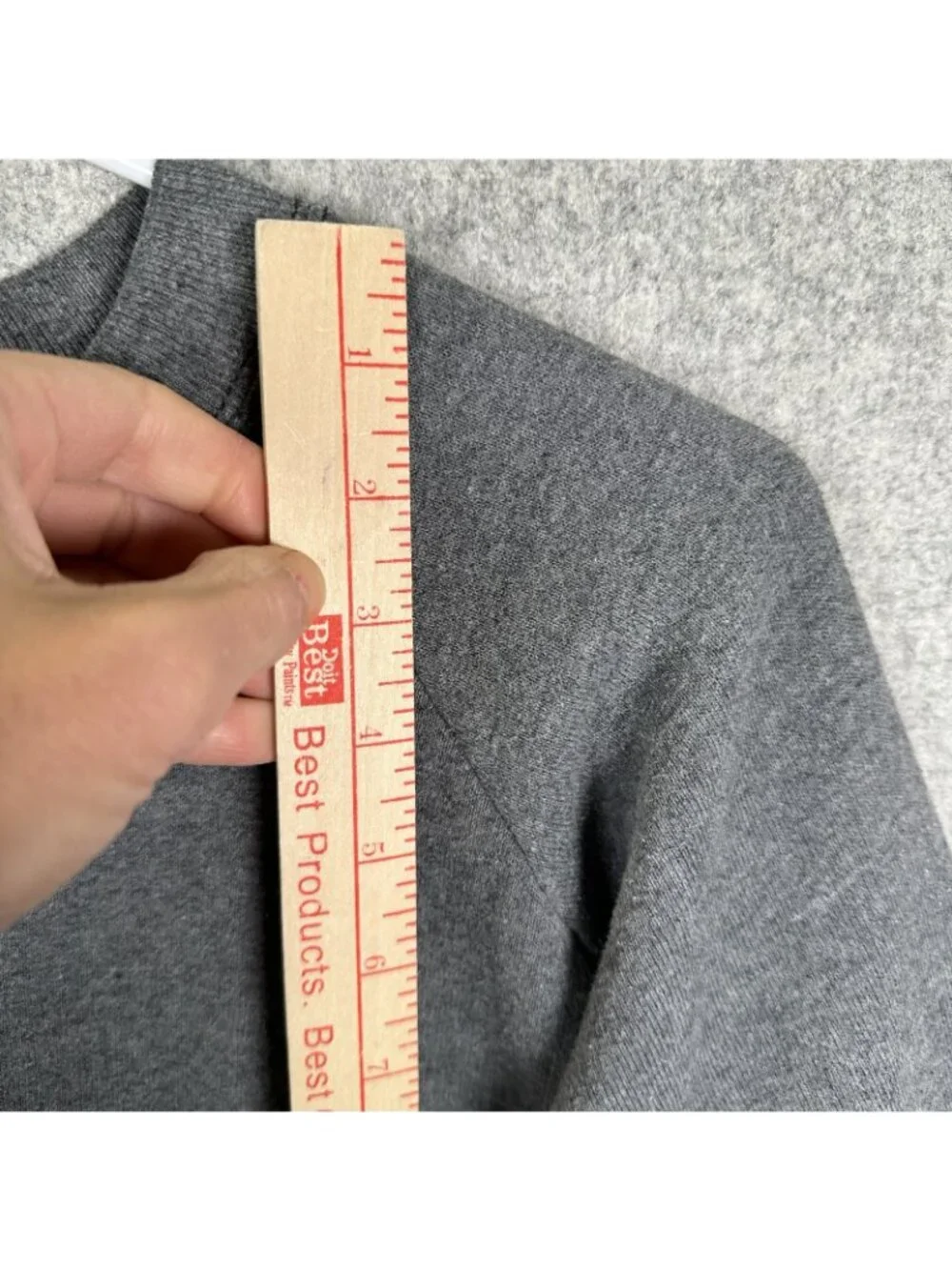 Vintage Fruit of the Loom XL Sweatshirt Gray Blank Cotton‎ Blend Pullover Crew